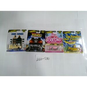 Hot Wheels Pop Culture Kids OS Multi NEW Movie Car Set Barbie Beatles DeLorean